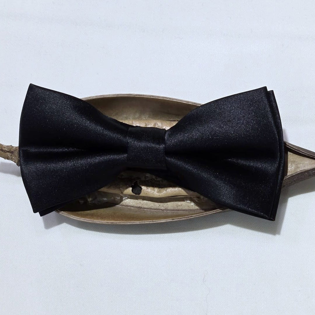 Plain Black Bow Tie