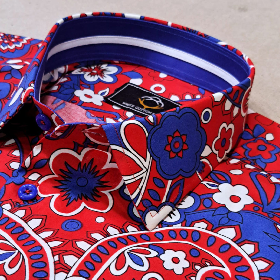 Red Blue Paisley